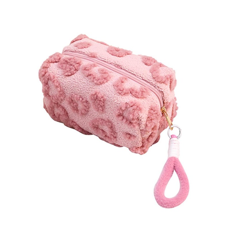 Cosmetic Plush Storage Bag, Portable, Cute, and Stylish; Plush Makeup Bag for Outings and Bathing. - Image 1